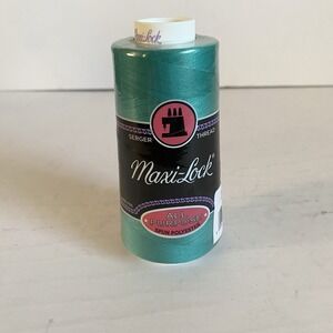 Maxi-Lock All Purpose‎ Serger Thread 3000 Yards Teal Green Polyester Cone New